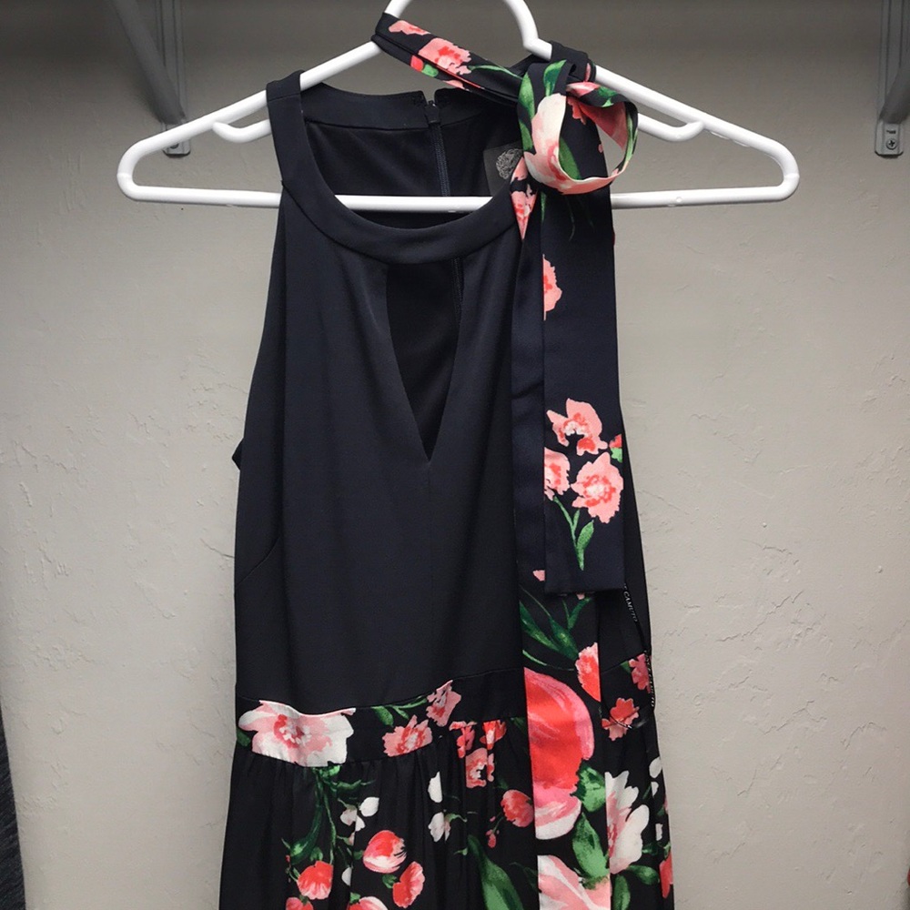 Vince Camuto Floral Halter Dress